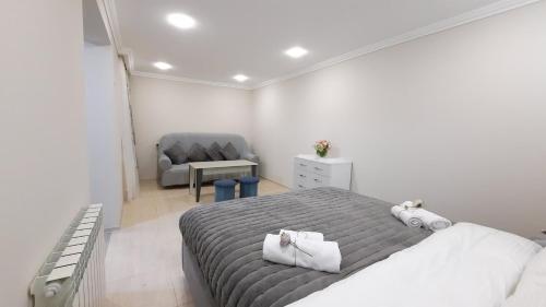 Llit o llits en una habitació de Apartment in Garni