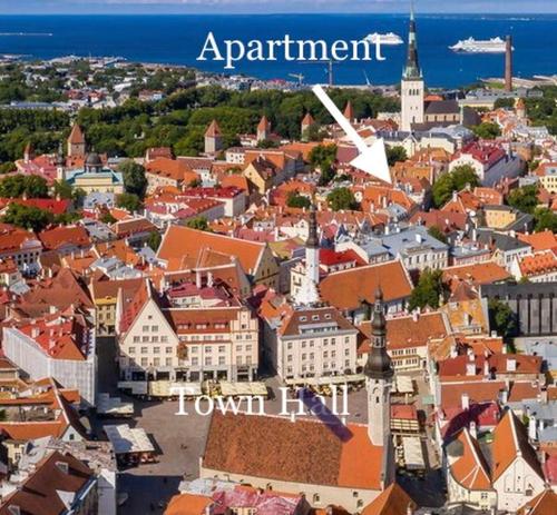 Letecký snímek ubytování A lovely apartment at the heart of Tallinn Old Town