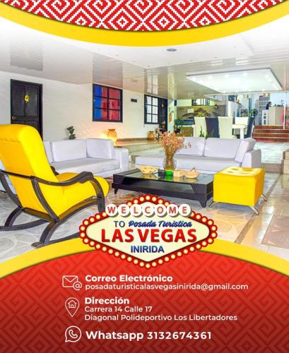een flyer voor een Las Vegas hotel bij POSADA TURISTICA LAS VEGAS in Inírida