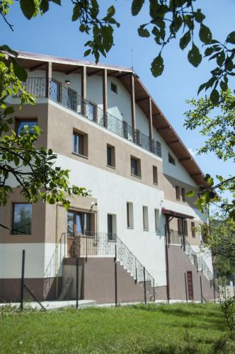 an external view of a building at Pensiunea Muntele Verde in Slănic