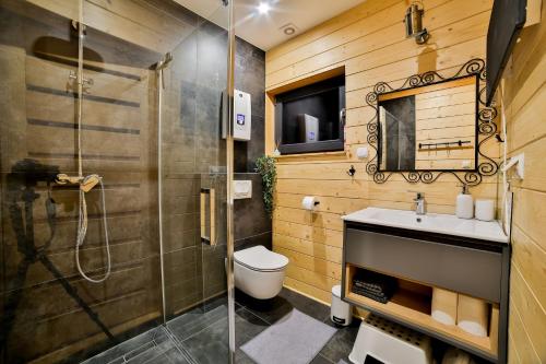 Kúpeľňa v ubytovaní Domek Tworkowo Komfortowy Całoroczny