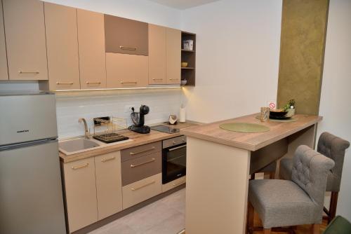 Cuisine ou kitchenette dans l'établissement LUX APARTMAN PANORAMA