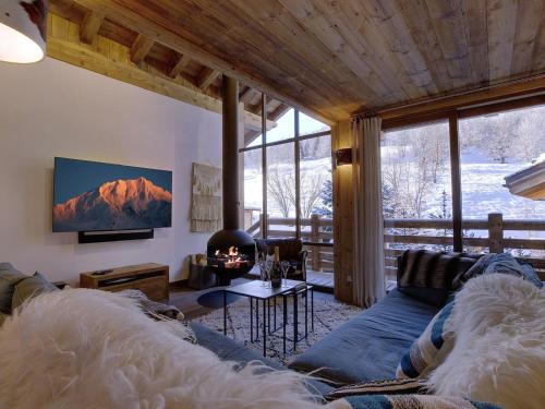 Chalet élégant 4* à Méribel, proche télécabine Olympe, 4 chambres, dortoir, hammam et cheminée - FR-1-566-32