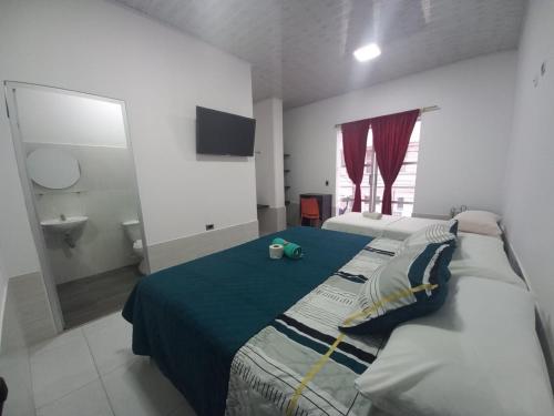 Кровать или кровати в номере Hotel Oiti