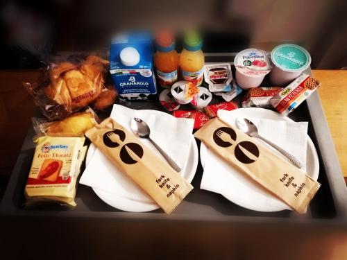 a tray of food with hello kitty food on it at B&B La Sorgente in Brindisi