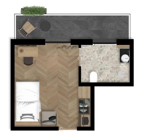 Koupelna v ubytování Hilburger Hotel