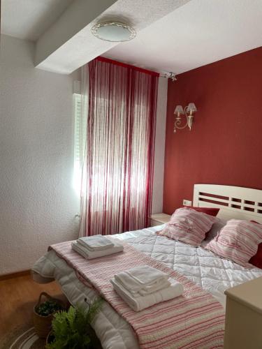 Ένα ή περισσότερα κρεβάτια σε δωμάτιο στο Casa La Pradera Cañete