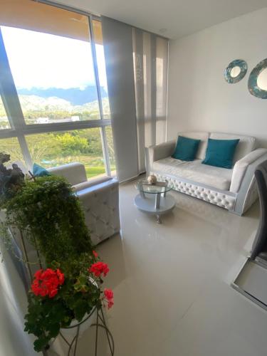 Posezení v ubytování Luxury apartment 1 A club house