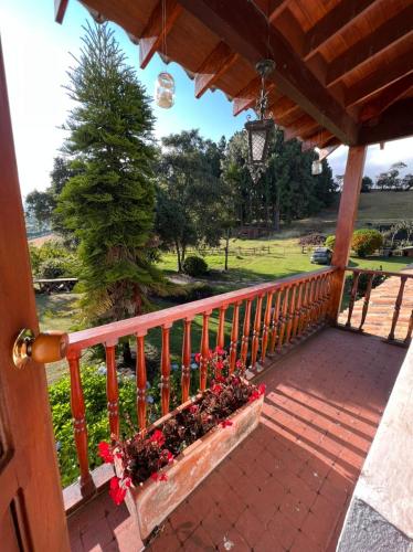 Balkoni atau teres di Hacienda San Pedro Claver Subachoque