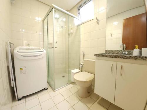 Phòng tắm tại Sweet Home Sudoeste - Completo e aconchegante