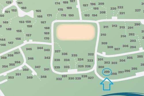 a map of the proposed parking lot for the proposed stadium at 299 Willow Lodge in Trawsfynydd