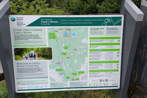 a sign for a park with a map at 299 Willow Lodge in Trawsfynydd