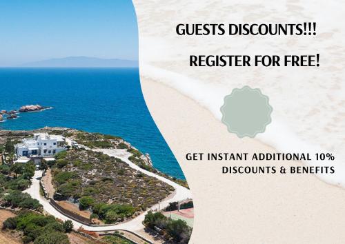 a house on a beach next to the ocean at Martineli Residence - A Beachfront Estate in Drios
