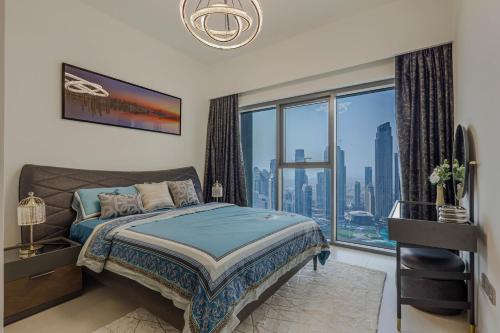 Postel nebo postele na pokoji v ubytování View Burj Khalifa,Dubai Mall51