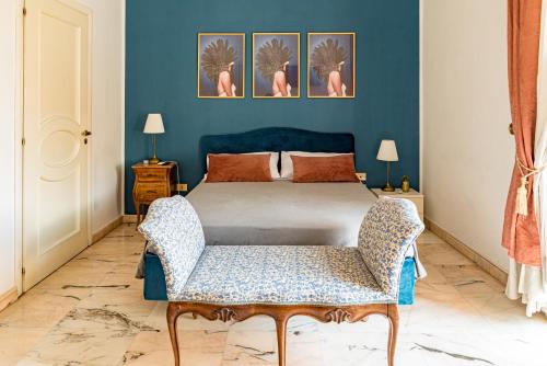 Χώρος καθιστικού στο B&B Ruffo di Bagnara Palazzo Monumentale