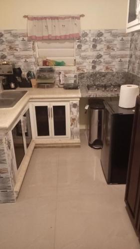 eine Küche mit einer Spüle und einer Arbeitsplatte in der Unterkunft Classic House, Modern Spaces in Baní
