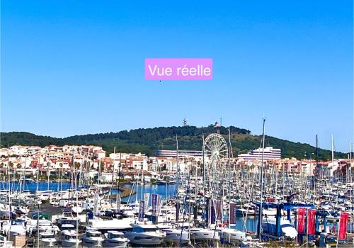 Belle vue, T2 Mezzanine vue port, 50 m de la plage de la conque