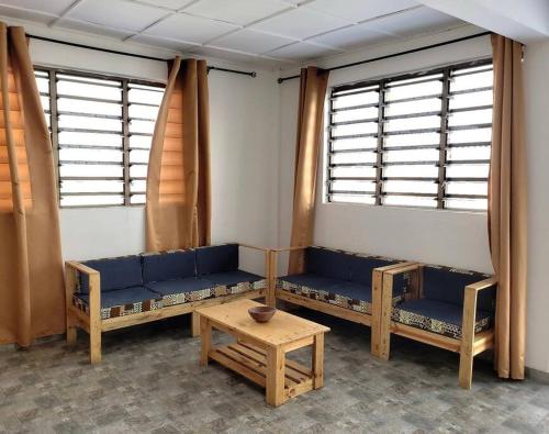 Χώρος καθιστικού στο 2 chambres dans un appartement avec vue sur la mer