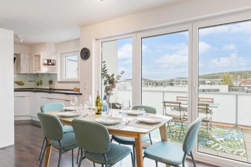 Kuchyň nebo kuchyňský kout v ubytování Design-Apartment - Küche - Dachterrasse - zentral