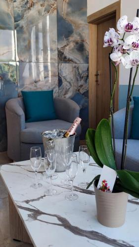Χώρος καθιστικού στο Electra Suites