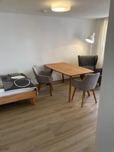 Ruang duduk di Gäste- und Ferienwohnung Aachen-Kohlscheid