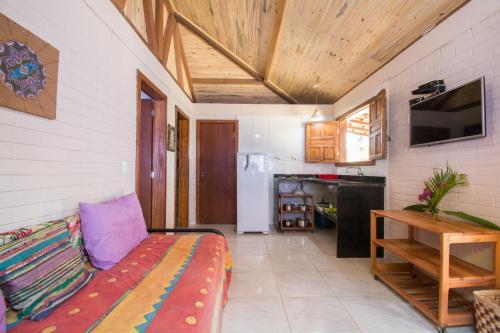 Køkken eller tekøkken på Pousada Azul com vista maravilhosa