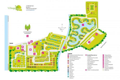 a site plan of the resort at Juromi 42 in Gramsbergen