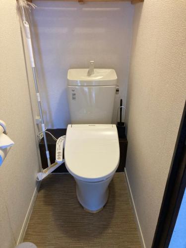 a bathroom with a toilet in a small room at GreenHotel in Tokyo