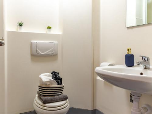 a bathroom with a toilet and a sink at For Students Only - Marvelous Private Ensuite Rooms at The Forge Sheffield in Sheffield