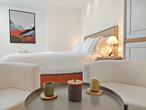 Ένα ή περισσότερα κρεβάτια σε δωμάτιο στο Casita de la Suerte