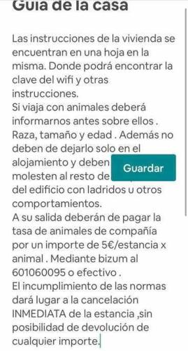 a screenshot of a text message about a flu virus at Amplio con 2 dormitorios y muy equipado LA CANAL in Petrer