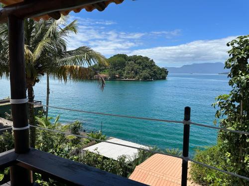 a view of the ocean from a resort balcony at Cabana do Mar in Angra dos Reis