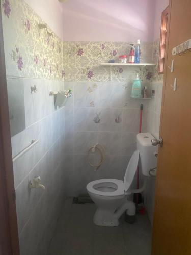 a bathroom with a white toilet in a room at ANGGUN HOMESTAY Banting in Banting