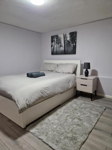 Cama o camas de una habitación en Cosy Studio Apartment in London
