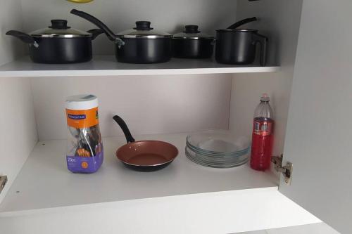 Nhà bếp/bếp nhỏ tại Cabana Linha Brasil