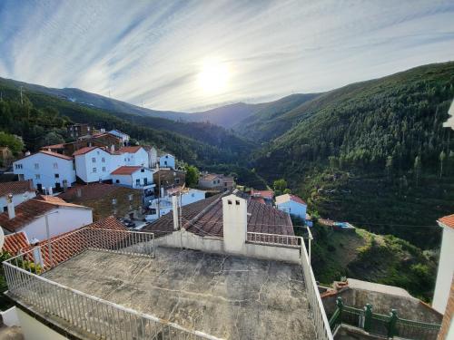 a view of a town from the roof of a building at Free Spirit in Vale do Torno