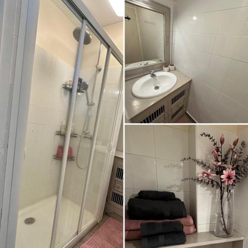 Salle de bains dans l'établissement Appartement moderne et lumineux T4 front de mer