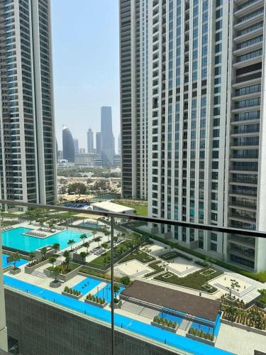 a view of a city with many tall buildings at Downtown Al Bahar Apartments in Dubai