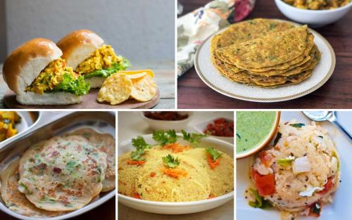 un collage de fotos de diferentes tipos de alimentos en Hotel Baga Bay 200 Meters From Baga Beach en Baga