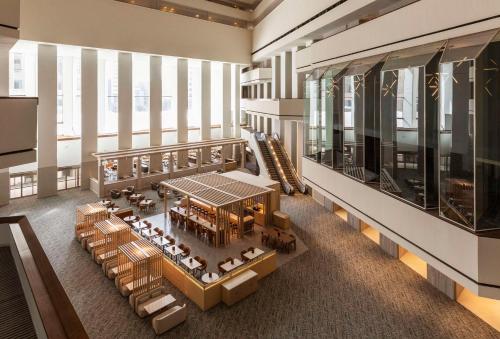 an overhead view of the lobby of a building at Hyatt Regency Houston in Houston