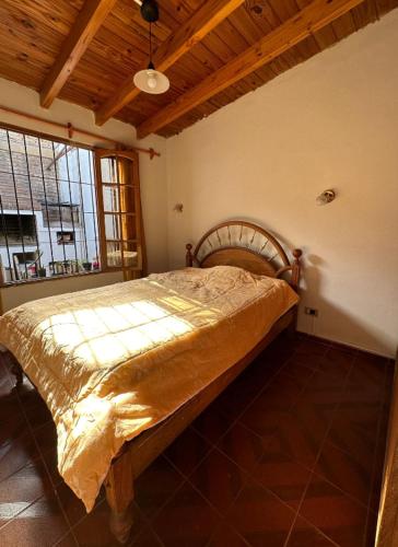 sypialnia z dużym łóżkiem w pokoju w obiekcie Habitacion DOBLE en casa compartida w mieście Godoy Cruz