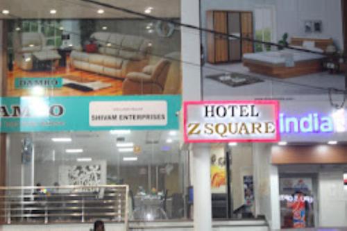 a hotel zvezda store with a sign in a mall at HOTEL Z SQUARE , Aurangabad in Aurangābād