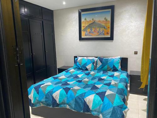 Cama o camas de una habitación en Appartement De Luxe Marina Agadir