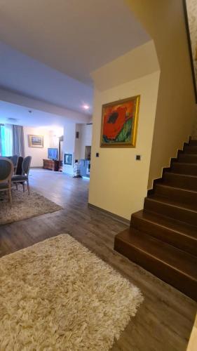 Ruang duduk di Silver Mountain, Duplex 3 camere - 250 mp luxury garden - Poiana Brasov