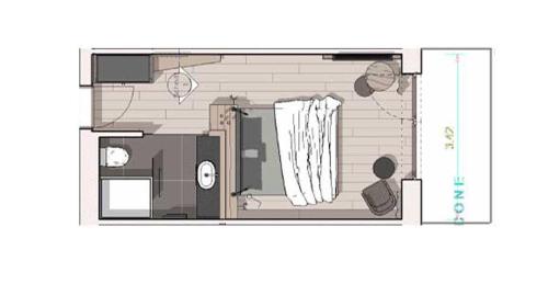 Hotel Berglandの見取り図または間取り図