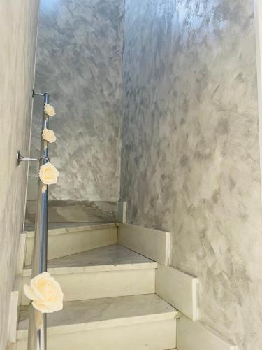 a staircase in a room with stairsafety at B&B Marrelli Crotone in Crotone