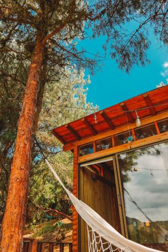 Μπαλκόνι ή βεράντα στο Alma de Campo Laguna Suesca - Glampings & Cabañas Suesca
