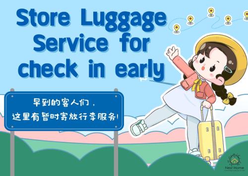 a girl with a suitcase at the airport with a sign at D'Pristine Theme Suite by Nest Home at LEGOLAND in Nusajaya
