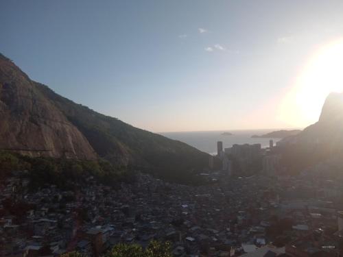 a view of the city of cape town from the mountain at Rocinha House in Rio de Janeiro