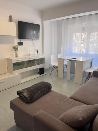 TV a/nebo společenská místnost v ubytování Apartamento Portbou